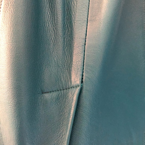 EMERAL GREEN Vintage Leather Skirt - Picture 6 of 11